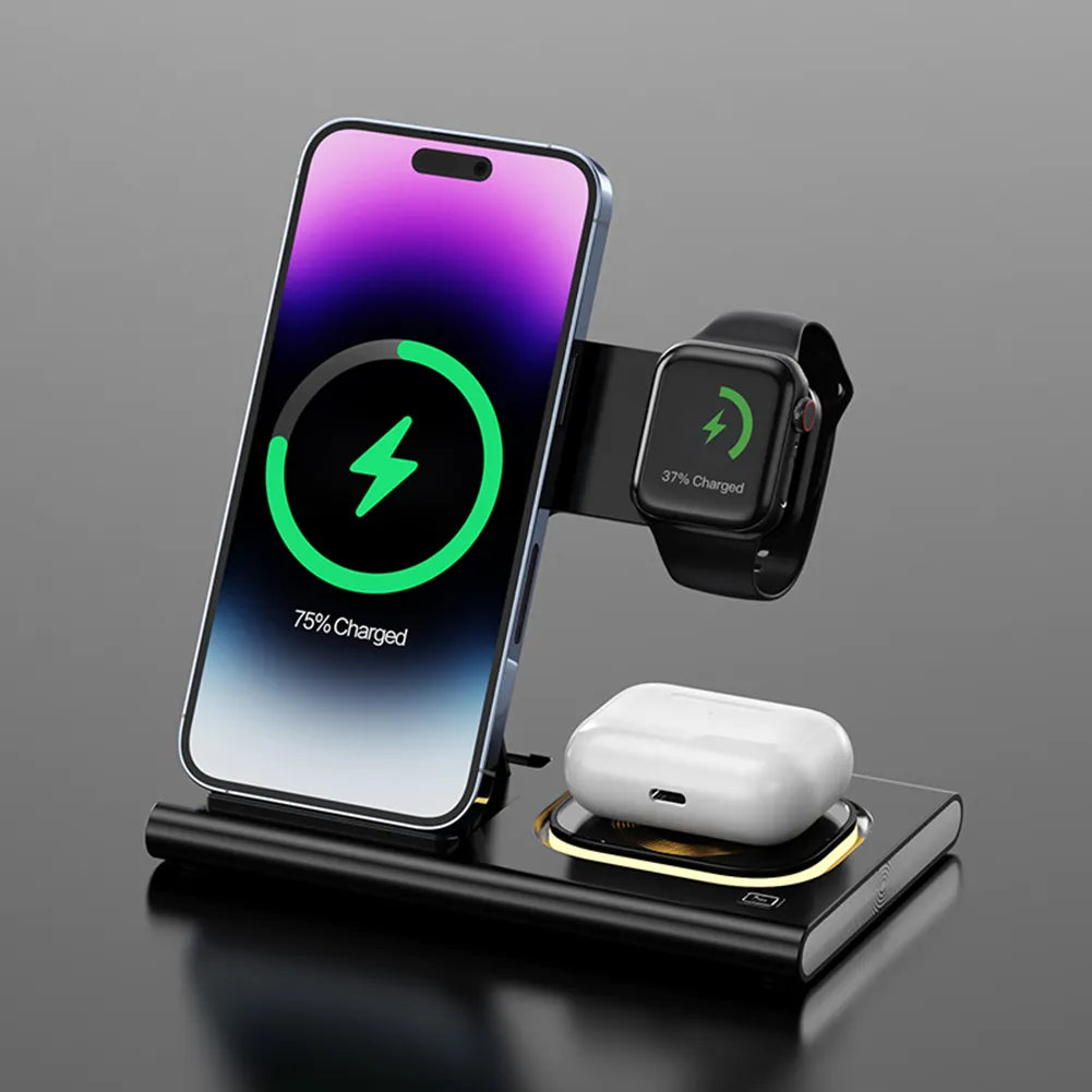 3 in 1 Wireless Charger For iPhone, Airpods Pro Apple Watch /Samsung Galaxy Charging Station