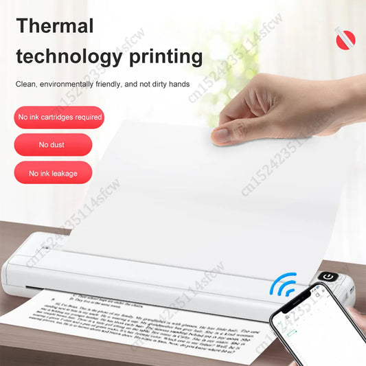 Thermal Pocket Photo Document Printer, Bluetooth-compatible